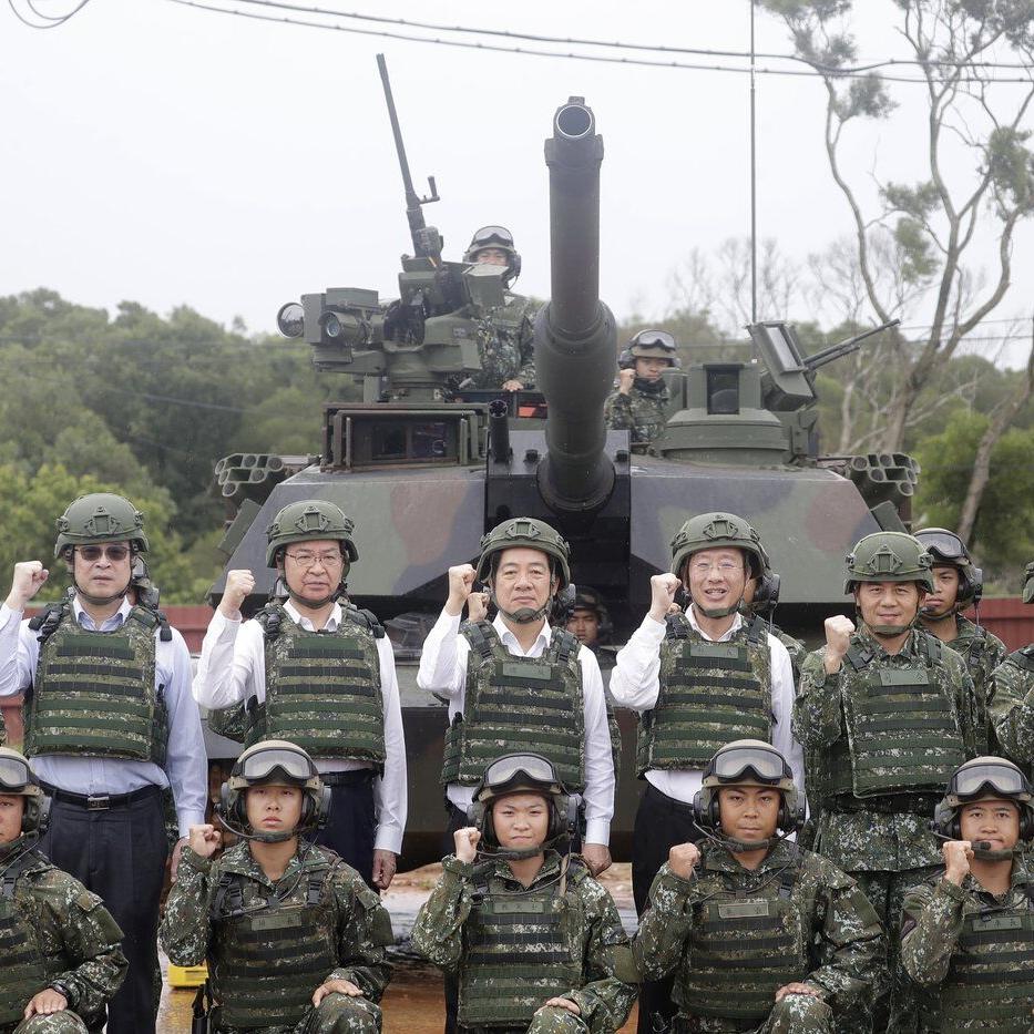 Taiwan's president watches live-fire drills with new US-made tanks